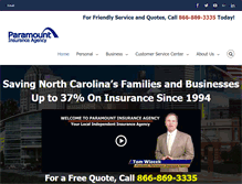 Tablet Screenshot of paramountinsurance.net